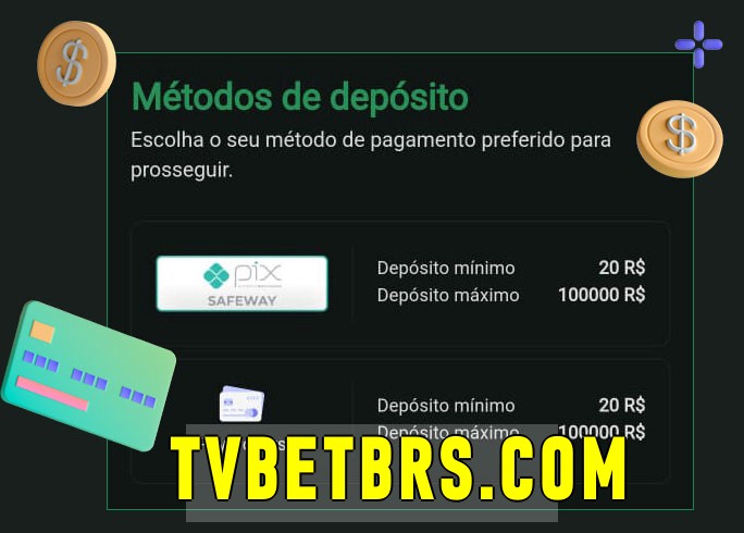 O cassino tvbet.com bet oferece uma grande variedade de métodos de pagamento
